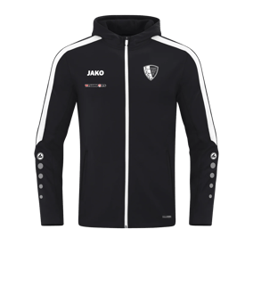 JAKO Power Kapuzenjacke Schwarz Weiss F800