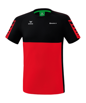 Erima Six Wings T-Shirt Rot Schwarz