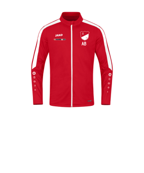 JAKO Power Polyesterjacke Kids Rot Weiss F100