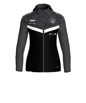 JAKO Iconic Kapuzenjacke Damen Schwarz F801