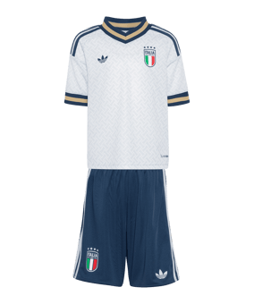 adidas FIGC Italien Trikot Set Away WM 2026 Kids Blau - blau