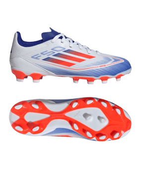 adidas F50 League MG Advancement Kids Weiss Rot - weiss