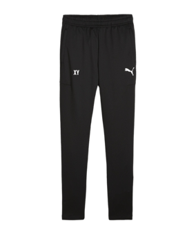 PUMA teamGOAL Slim Trainingshose Kids Schwarz Weiss F03