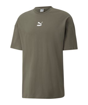 PUMA Classics Boxy T-Shirt Grün F44 - gruen