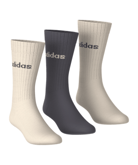 adidas C LIN Crew 3P Chaussettes Blanc - blanc