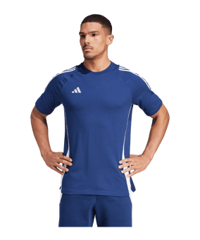 adidas Tiro 24 T-Shirt Blau Weiss - blau