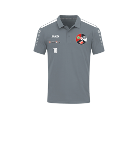 JAKO Power Poloshirt Kids Grau Weiss F840