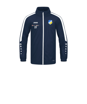 JAKO Power Allwetterjacke Kids Blau Weiss F900