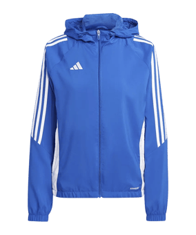 adidas Tiro 24 Windbreaker Damen Blau Weiss - blau