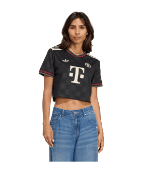 adidas FC Bayern München Cropped Trikot 3rd 2025/2026 Damen Schwarz - schwarz
