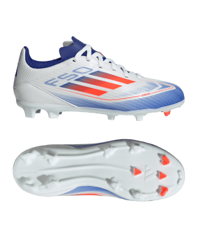 adidas F50 League FG/MG Advancement Kids Weiss Rot - weiss