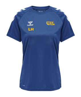 Hummel hmlCORE XK Poly T-Shirt Damen Blau F7045