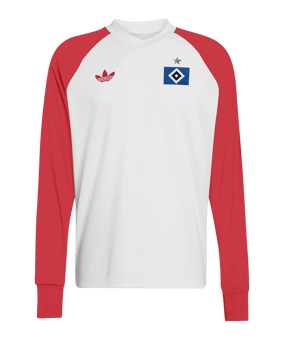 adidas Originals Hamburger SV Manica Lunga Rosso - rosso