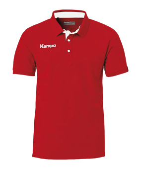 Kempa Prime Poloshirt Rot Weiss F01 - rot