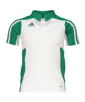 adidas Climacool MT14 Poloshirt Kids Weiss Grün - weiss