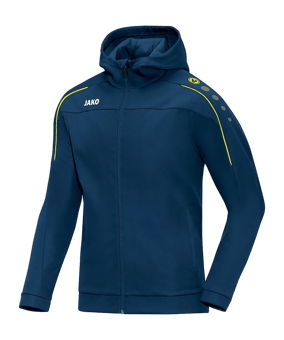 JAKO Classico Kapuzenjacke Damen Blau Gelb F42
