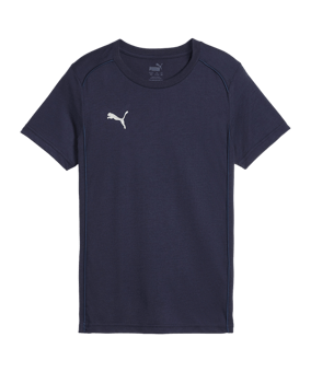 PUMA teamFINAL Casuals T-Shirt Kids Blau F06 - dunkelblau