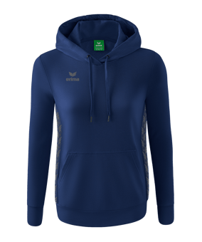Erima Team Essential Hoody Damen Dunkelblau - blau