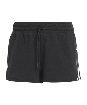 adidas 3-Stripes Pacer Short Damen Schwarz Weiss - schwarz