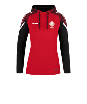 JAKO Performance Hoody Damen Rot Schwarz F101