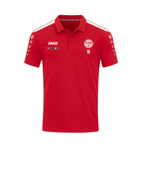 JAKO Power Poloshirt Rot Weiss F100