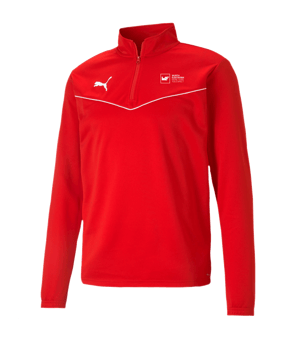 PUMA teamRISE HalfZip Sweatshirt Rot F01