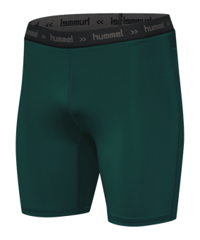 Hummel SMU Print Baselayer Short Grün F5069 - gruen