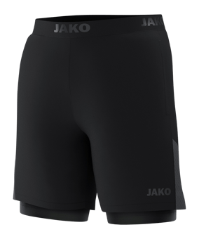 JAKO Power 2in1 Short Schwarz F800 - schwarz