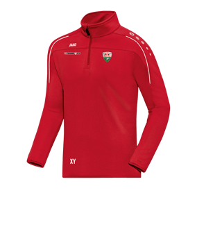 JAKO Classico Ziptop Rot Weiss F01