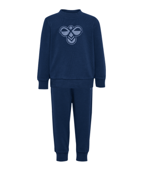 Hummel Mini Jersey Crewsuit Bee Trainingsanzug Kids Blau F7459 - blau