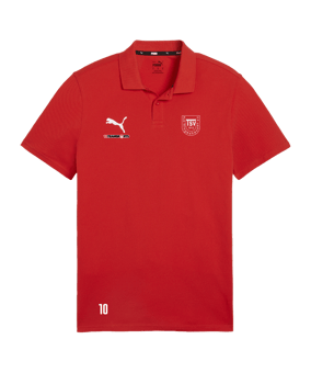 PUMA teamGOAL Casuals Poloshirt Rot F01