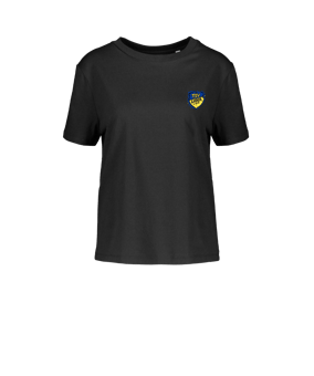 Merch Muser T-Shirt Women Black | #justlogo4c Jubiläum