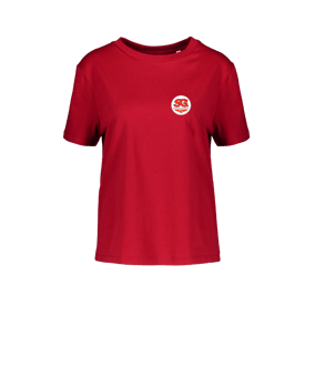 Merch Muser T-Shirt Women Red | #justlogo4c