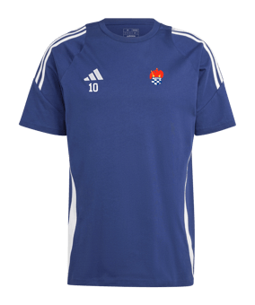 adidas Tiro 24 T-Shirt Blau Weiss