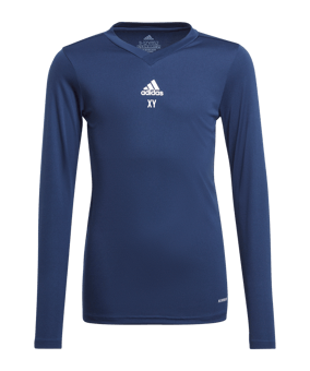 adidas Team Base Top langarm Kids Blau