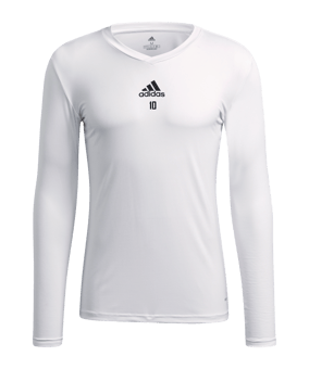 adidas Team Base Top langarm Weiss