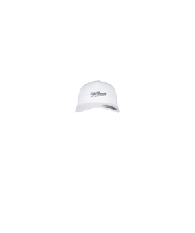 Merch 5 Panel Retro Trucker Cap Weiss  | #logo1c