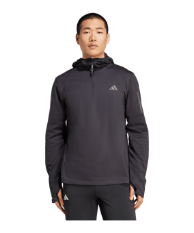 adidas OwnTheRun Winterized 1/2-Zip Sweatshirt à capuche Noir - noir