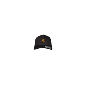 Merch 5 Panel Retro Trucker Cap Schwarz | #logo4c