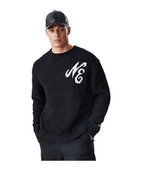 New Era Knit Sweatshirt Schwarz - schwarz