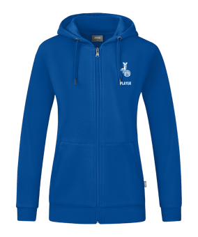 JAKO Organic Kapuzenjacke Damen Blau F400