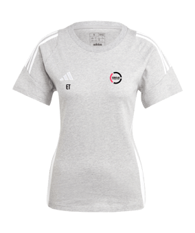 adidas Tiro 24 T-Shirt Damen (Baumwolle) Grau Weiss