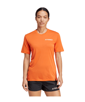 adidas T-Shirt Damen Orange - orange