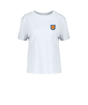Merch Muser T-Shirt Women White | #justlogo4c