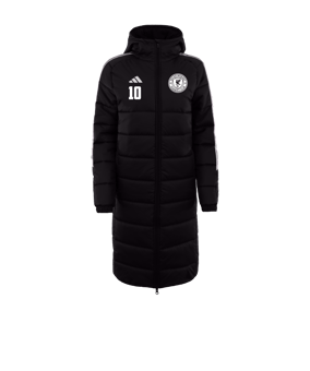 adidas Tiro 24 Long Coachjacke Schwarz Weiss