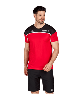 Erima Change by T-Shirt Rot Schwarz 