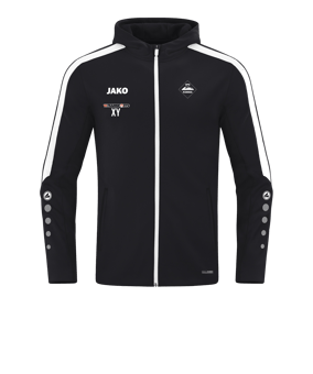 JAKO Power Kapuzenjacke Schwarz Weiss F800