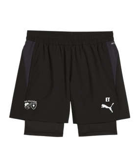 PUMA teamGOAL 2in1 Short Schwarz Weiss F03