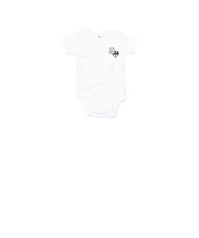 Merch Baby Body White | #justlogo1c