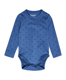Hummel Mini Bee Aop Body L/S Anzug Kids Blau F7379 - blau